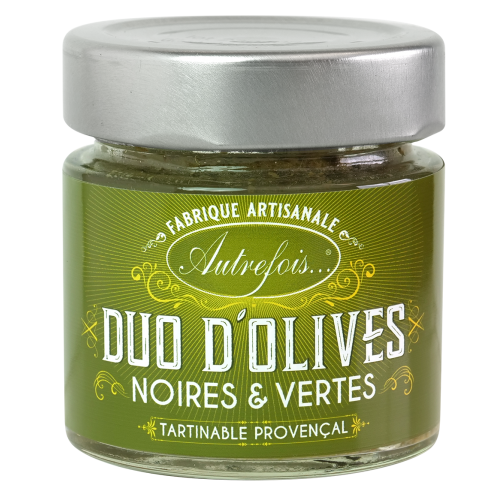 Duo de tapenades d'Olive Noire et Verte